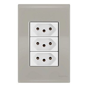 Conjunto Tomada Tripla 20A Liz Fendi Tramontina