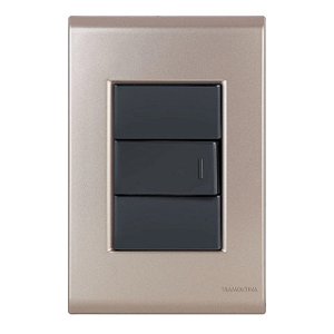 Conjunto Interruptor Paralelo Liz Ouro Velho c/ Grafite Tramontina