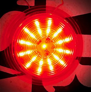 Lente da Lanterna Foguinho Vermelha 25 LEDs bivolt 12v/24v
