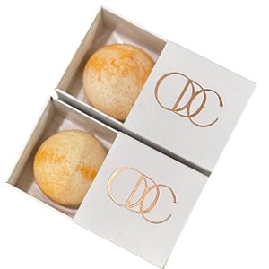 Caixa em papel cartão para macaron ou mini pão de mel / tampa luva - 10 unidades