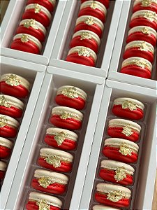 Caixa em borda moldura com luva modelo 6 macarons  - 10 unidades