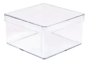 Caixa acrílica transparente 7x7 - 10 unidades