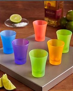 Copos Shot Neon 1 unidade de  60 ml varias cores-monte seu kit