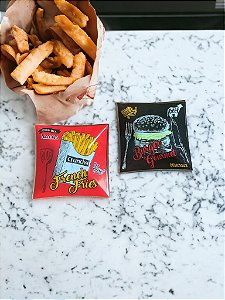Conjunto 2  Petisqueiras de Vidro  Batata e Burger 14x 14cm Oferta
