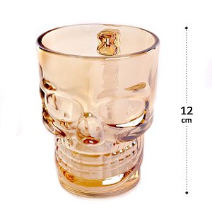 Caneca Chopp Caveira Rock 450ml - Âmbar