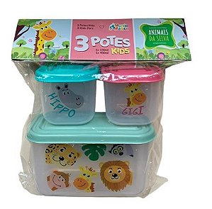 Kit Potes Infantil Mundo Animal
