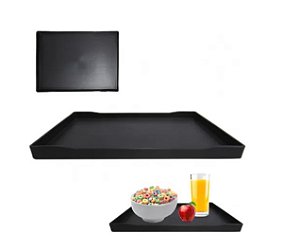 Bandeja Retangular Preto 30cmx22cm Cantinho do Café