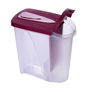 Porta Sabão em Pó de Plástico com Tampa 1 kilo com Dosador