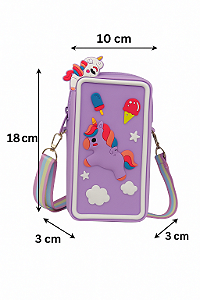 Bolsa Porta Celular de Silicone com Alça  Persongens Sortidas