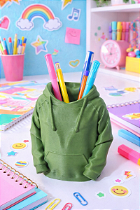 Organizador de Mesa Moletom 3D Verde