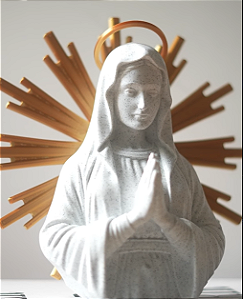 Estatueta Nossa Senhora Decorativa 22 cm – Fé Elegância