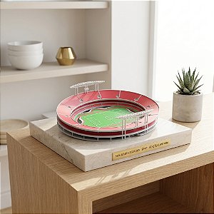 Estádio de Futebol Morumbi SPFC 23cmx7cm Detalhad + Bola Giratória 5 cm