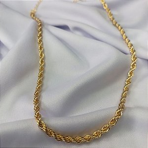 Colar Cordão Baiano 4MM - Ouro 18K