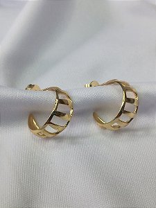 Brinco de Argola Fixa c/ 7 partes vazado (17MM)