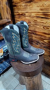 Bota texana couro Grazy horse marrom