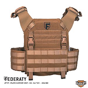 Colete Plate Carrier JPS M2 Federaty - Tan