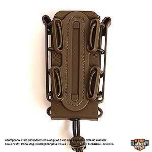 Porta Mag Pistola Universal - Marron