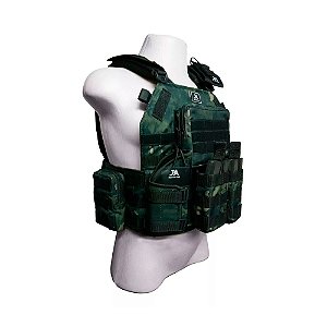 Colete Plate Carrier f Contato +8 Acessorios Multicam Black
