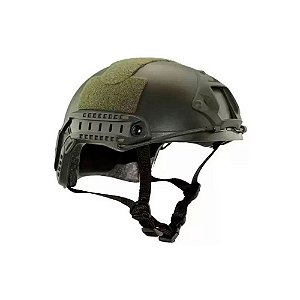 Capacete Tático Militar Emerson Fast s/ Proteção de orelha - VERDE