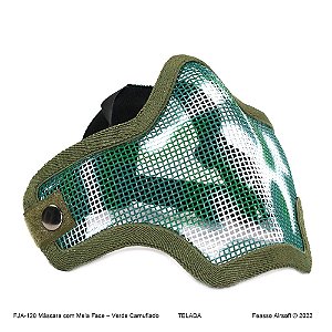 Máscara Telada Meia Face FJA-120 - Verde