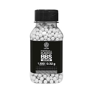 BBs Munição para Airsoft Premium 0.32g 6mm pote com 1100 bolinhas