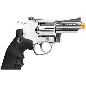 Revolver de Pressão CO2 Delta 708 Niquelado 2" cal. 4,5 mm