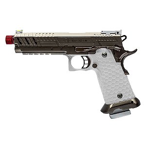 Pistola Airsoft Green Gás Rossi Shadow White Blowback 6mm