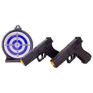 Kit 2 Pistolas Spring GK V307 6mm com Alvo