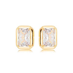 Brinco Paula Cristal Dourado