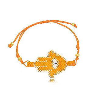Pulseira Mão de Fátima laranja