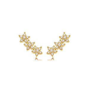 Ear Cuff Três Marias Dourado