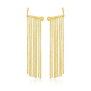 Ear Cuff Franja Dourado