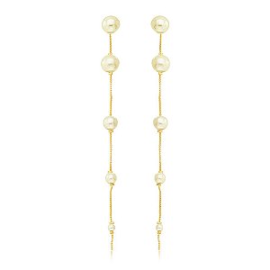 Ear Jacket Pérolas Fio