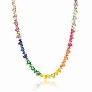 Choker Riviera Coração Ródio