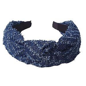 Tiara Turbante Jeans Escura