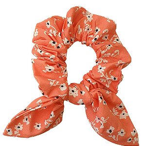 Scrunchies Floral Laranja