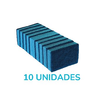 Esponja Dupla Face Azul – Pct c/ 10 ou 100 und