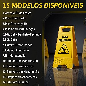 Placa Sinalizadora Cavalete – Várias Opções de Alerta