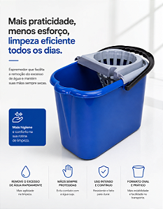 Kit Balde 12 litros + Espremedor Mopinho