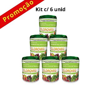 Cloroveg - Sanitizante Frutas, Verduras, Legumes Kit c/ 6 unid