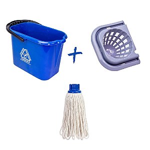Kit Balde 12L + Espremedor Mopinho + Refil 190g