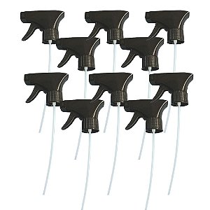 KIT 10 VÁLVULA GATILHO PRETO SPRAY 28/410