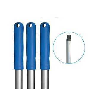 Kit 3 Cabos de Alumínio Anodizado 1,40 m x 22 mm com Rosca e Manopla