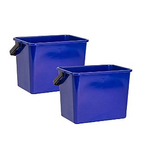 Kit 2 Baldes 4 Litros com Alça para Limpeza Cores Diversas