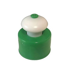 Kit 100 Tampas Push Pull 28mm PP Coloridas para Frascos de Produtos Líquidos