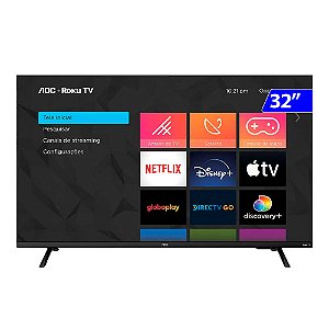 TV 32P AOC LED SMART ROKU WIFI HD HDMI