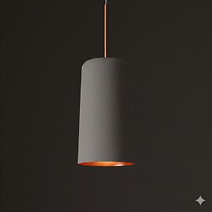 PENDENTE AMSTERDA 1XE27 BRANCO/COBRE PEQUENO