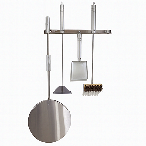 Kit 6 Pá de Pizza Kit Limpeza Suporte Inox Bem Grill