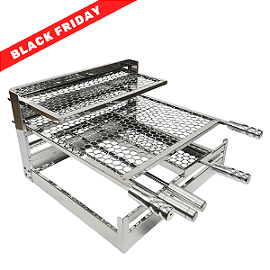 Suporte Suspenso para Bancada Moeda em Inox 6 Peças