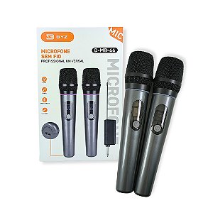PAR DE MICROFONES SEM FIO A BATERIA REF.:D-MB-66